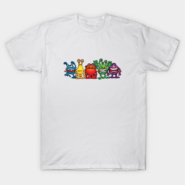 Alien Friends T-Shirt by hobrath